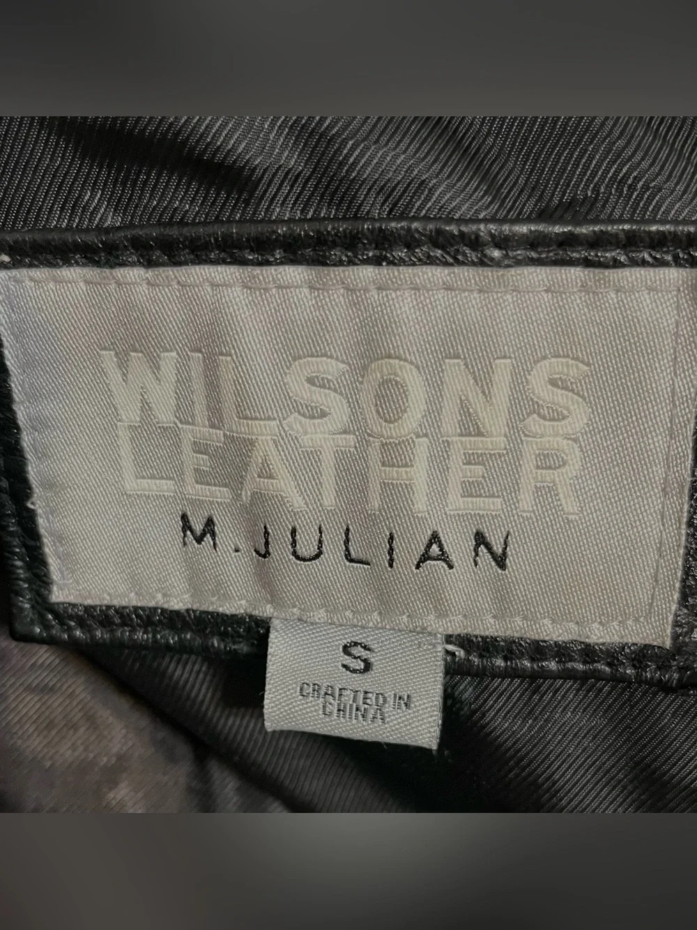 Black Leather Button-Up Men’s Jacket Wilson Small